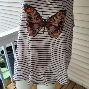 Sonoma Women's Butterfly Tank Top Size 2XXLARGE